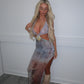 Shell cut out dress
