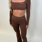 GYM GIRL ERA EXCLUSIVE chocolate brown sculpt top