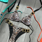 Leopard print bikini top