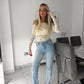 Off white off the shoulder lace top