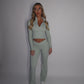 PRE-ORDER GYM GIRL ERA EXCLUSIVE Sage Sculpt V waist flared bottoms