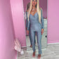 Galactic Grey slinky top and bottoms set