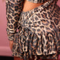 HAUNT COUTURE HANDMADE: Leopard print shimmer long sleeve top and rara skirt