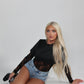Sadie black lace top