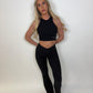 GYM GIRL ERA EXCLUSIVE Black sculpt silhouette top