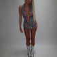LIMITED EDITION HAND MADE AND DESIGNED IN HOUSE: ‘Exotic’ Top and shorts co-ord