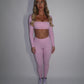 GYM GIRL ERA EXCLUSIVE Pink Sculpt square neck top