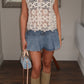 Crochet shimmer top