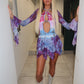 ‘Pixie’ purple dress and sleeves set
