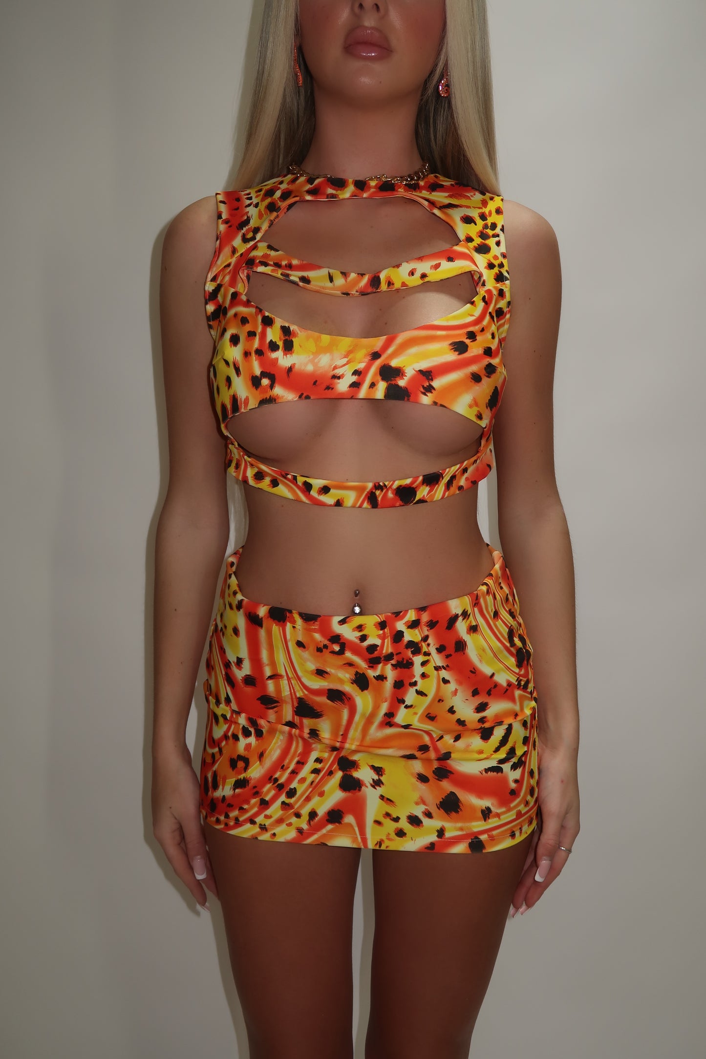LIMITED EDITION HAND MADE AND DESIGNED IN HOUSE: Oasis mini skirt