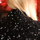 Black sequins high neck dress