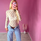 Off white lace long sleeve top
