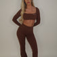 GYM GIRL ERA EXCLUSIVE chocolate brown sculpt flared bottoms