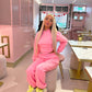 Pink 3 piece tracksuit and corset top