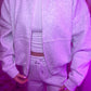 Grey plush wide leg tracksuit