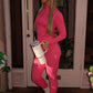 Pink Zip up jacket and leggings set