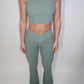 GYM GIRL ERA EXCLUSIVE Sage green sculpt silhouette top