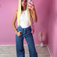 Sequin wide leg jeans