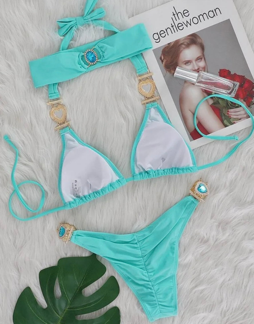 Aqua bikini bottoms