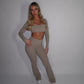 GYM GIRL ERA EXCLUSIVE Camel brown Sculpt flared bottoms