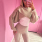 Beige Cropped wrap jumper