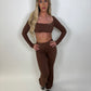GYM GIRL ERA EXCLUSIVE chocolate brown sculpt flared bottoms