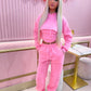 Pink 3 piece tracksuit and corset top