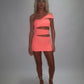 LIMITED EDITION HAND MADE AND DESIGNED IN HOUSE: ‘Aries’ coral cut out dress