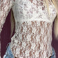 Off white lace long sleeve top