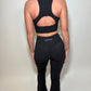 GYM GIRL ERA EXCLUSIVE Black sculpt silhouette top