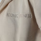 Beige iconic zip up hoodie