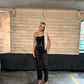 Black Lace tie front jumpsuit