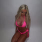 LIMITED EDITION HAND MADE AND DESIGNED IN HOUSE: Pink bow trim bikini