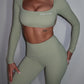 GYM GIRL ERA EXCLUSIVE Olive Sculpt square neck top
