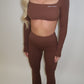 GYM GIRL ERA EXCLUSIVE chocolate brown sculpt flared bottoms