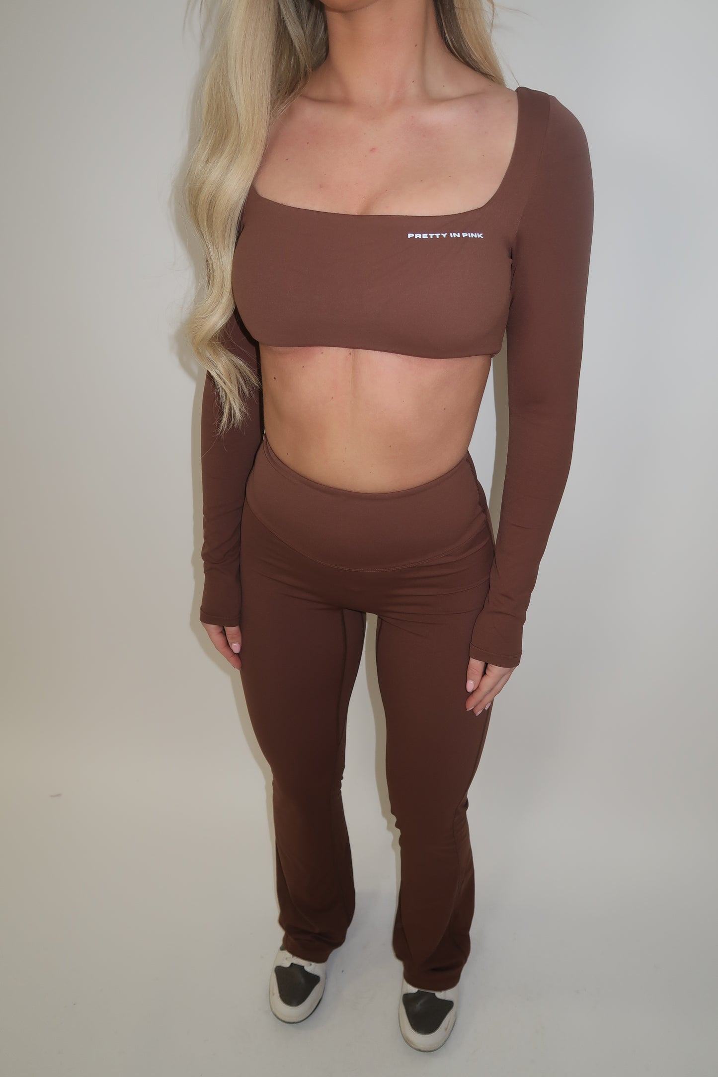 GYM GIRL ERA EXCLUSIVE chocolate brown sculpt flared bottoms