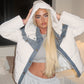 Denim white contrast jacket