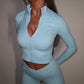 PRE-ORDER GYM GIRL ERA EXCLUSIVE Blue Sculpt jacket
