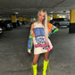 Graffiti over sized jumper dress