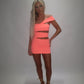 LIMITED EDITION HAND MADE AND DESIGNED IN HOUSE: ‘Aries’ coral cut out dress
