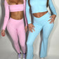 GYM GIRL ERA EXCLUSIVE Pink Sculpt square neck top