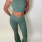 GYM GIRL ERA EXCLUSIVE Sage green sculpt silhouette top