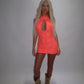 LIMITED EDITION HAND MADE AND DESIGNED IN HOUSE: ‘Belle’ Coral lace dress