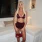 Burgundy bralet