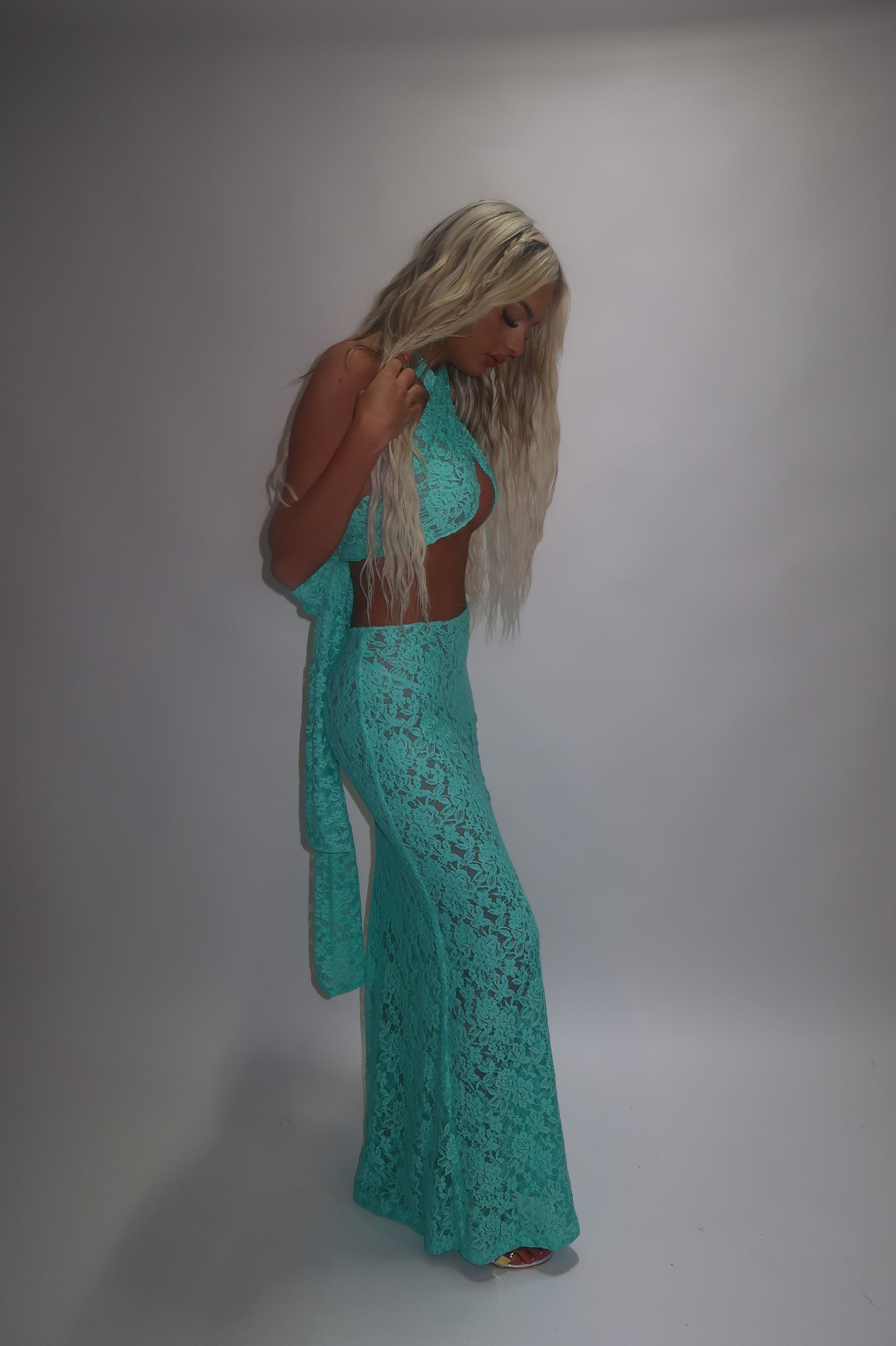 LIMITED EDITION HAND MADE AND DESIGNED IN HOUSE: ‘Ariel’ multi-way top and maxi skirt co-odd