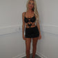 Black butterfly bodycon dress