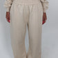 Beige wide leg tracksuit bottoms