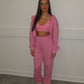 Sculpt Pink cross back sports bra