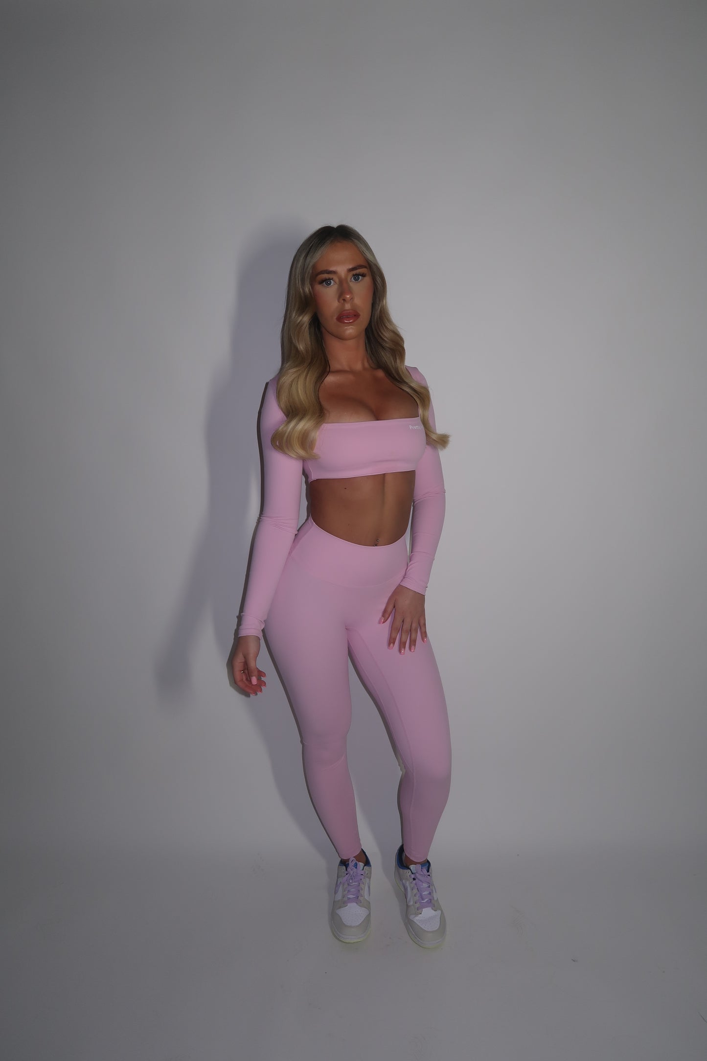 GYM GIRL ERA EXCLUSIVE Pink Sculpt square neck top
