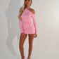 Pink asymmetric dress
